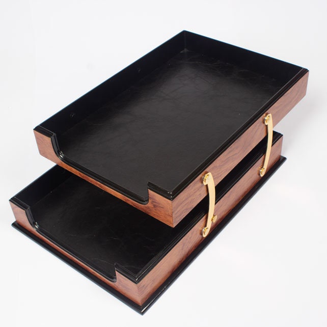 MOOG Prestige  Personalized Wooden Brown Desk Set - 8 PCS Moogdesk