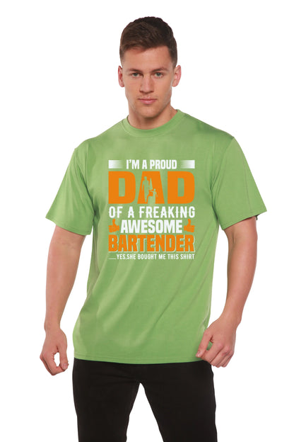 I'm a Proud Dad Men's Bamboo Viscose/Organic Cotton Short Sleeve Graphic T-Shirt Spun Bamboo