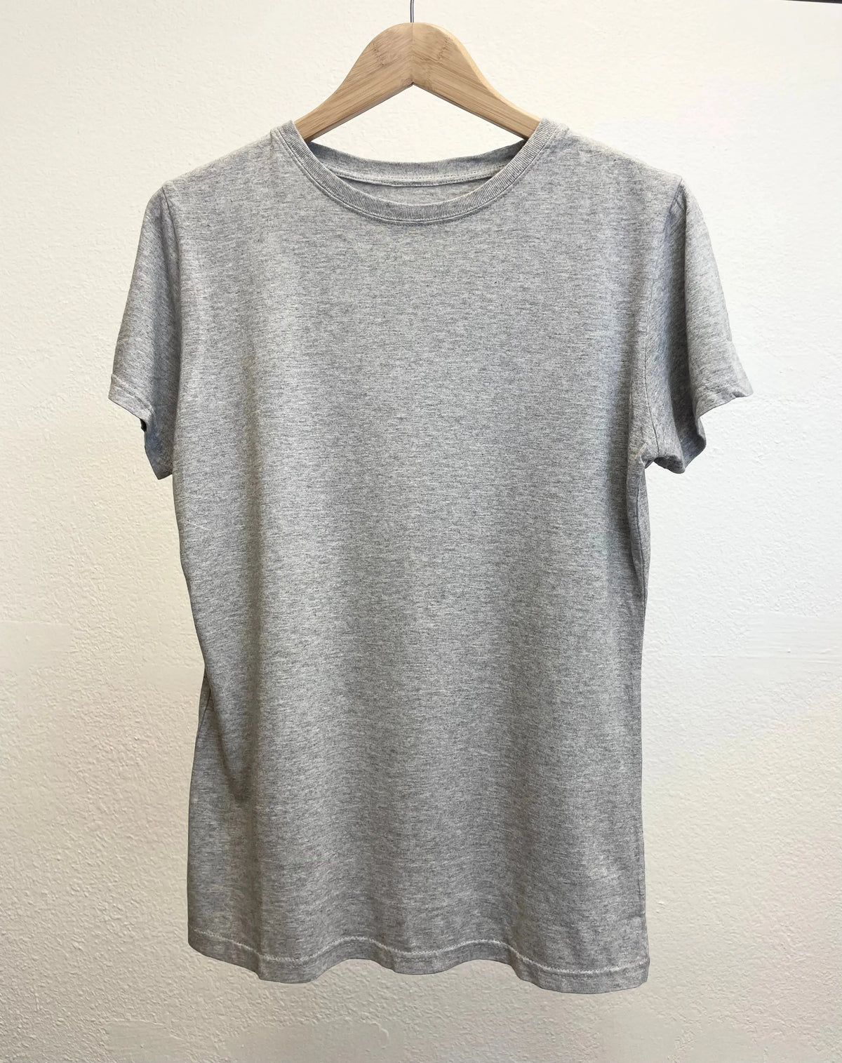 Spun Bamboo Women's Bamboo/Cotton Short Sleeve Crew Neck T-Shirt - Heather Grey Spun Bamboo