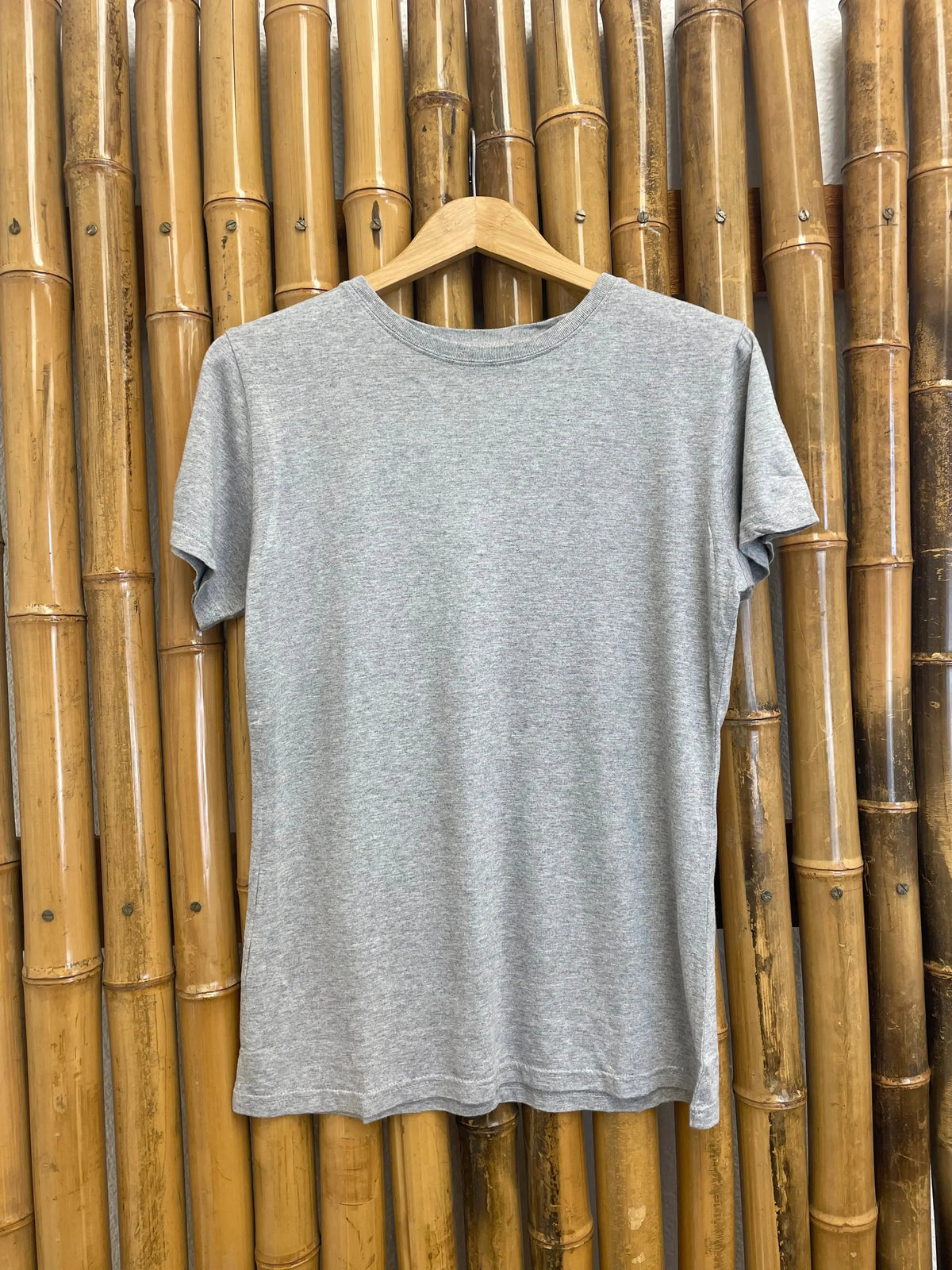 Spun Bamboo Women's Bamboo/Cotton Short Sleeve Crew Neck T-Shirt - Heather Grey Spun Bamboo