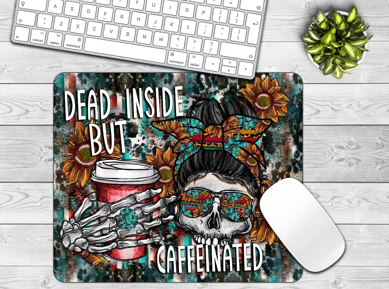 Dead Inside But Caffeinated Mouse Pad The Neeley Design Co Wholesale