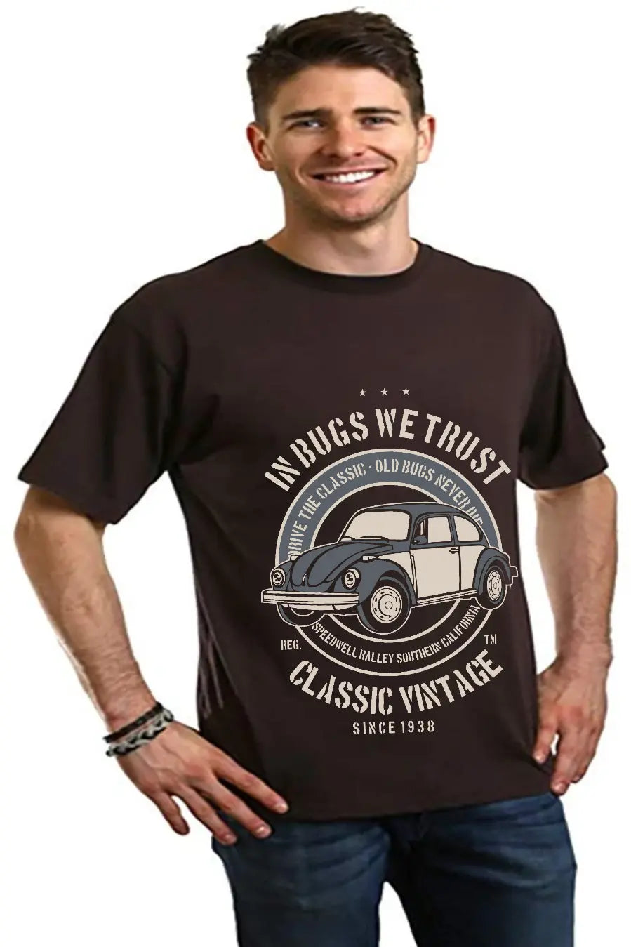 In Bugs We Men's Bamboo Viscose/Organic Cotton Short Sleeve Graphic T-Shirt Spun Bamboo
