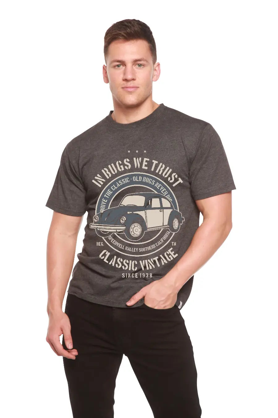 In Bugs We Men's Bamboo Viscose/Organic Cotton Short Sleeve Graphic T-Shirt Spun Bamboo
