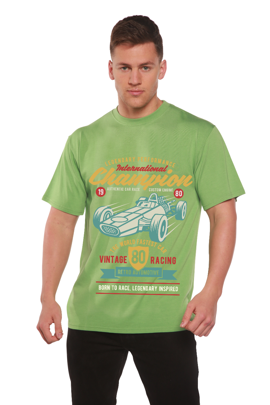 International Champion Men's Bamboo Viscose/Organic Cotton Short Sleeve Graphic T-Shirt Spun Bamboo