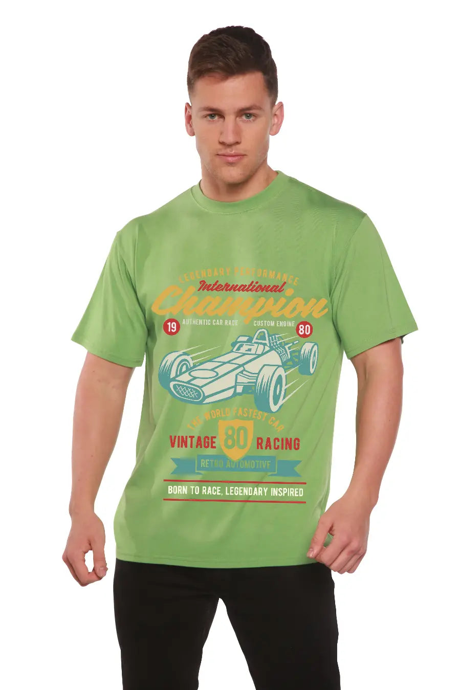 International Champion Men's Bamboo Viscose/Organic Cotton Short Sleeve Graphic T-Shirt Spun Bamboo