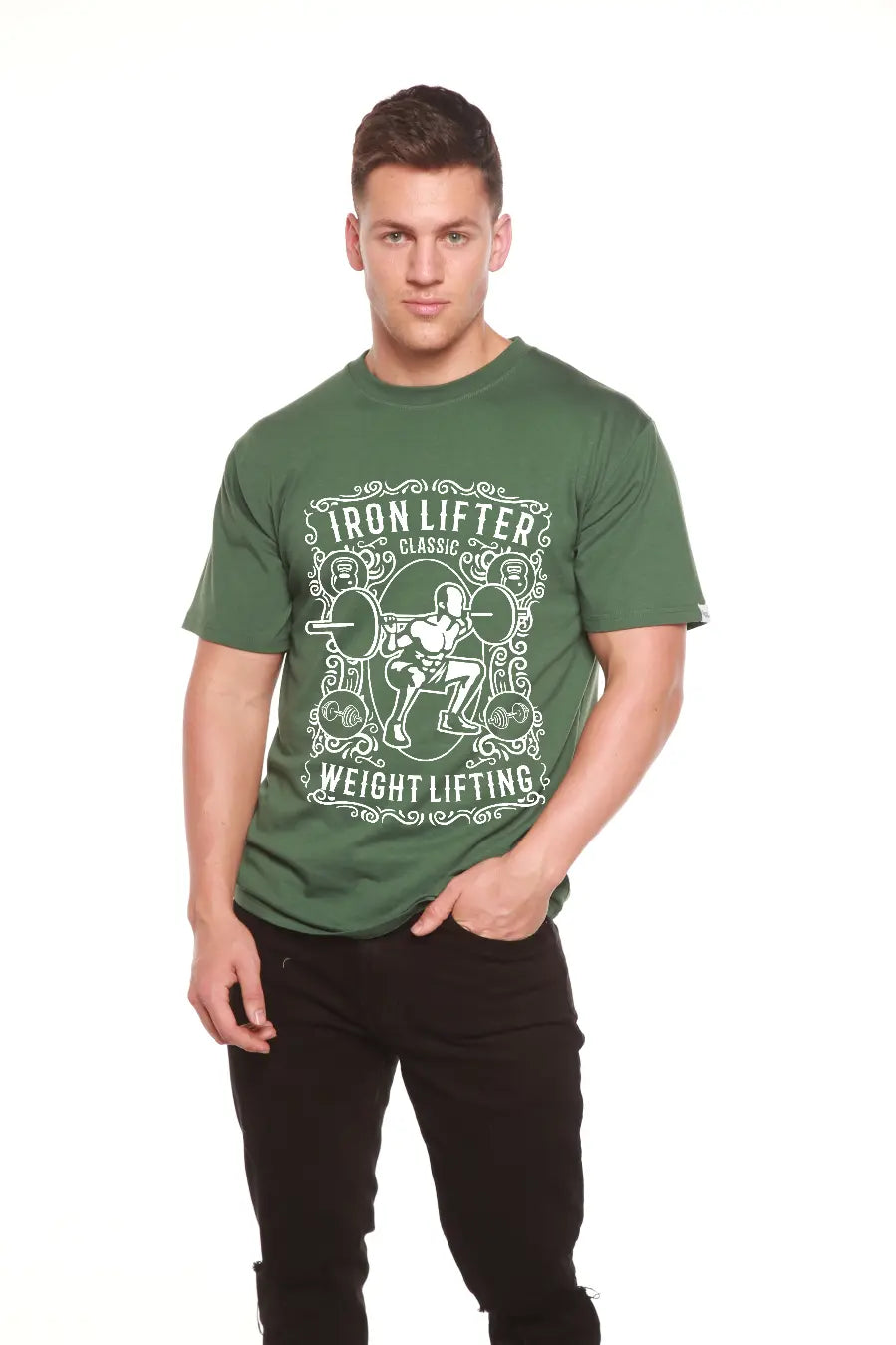 Iron Lifter Men's Bamboo Viscose/Organic Cotton Short Sleeve Graphic T-Shirt Spun Bamboo