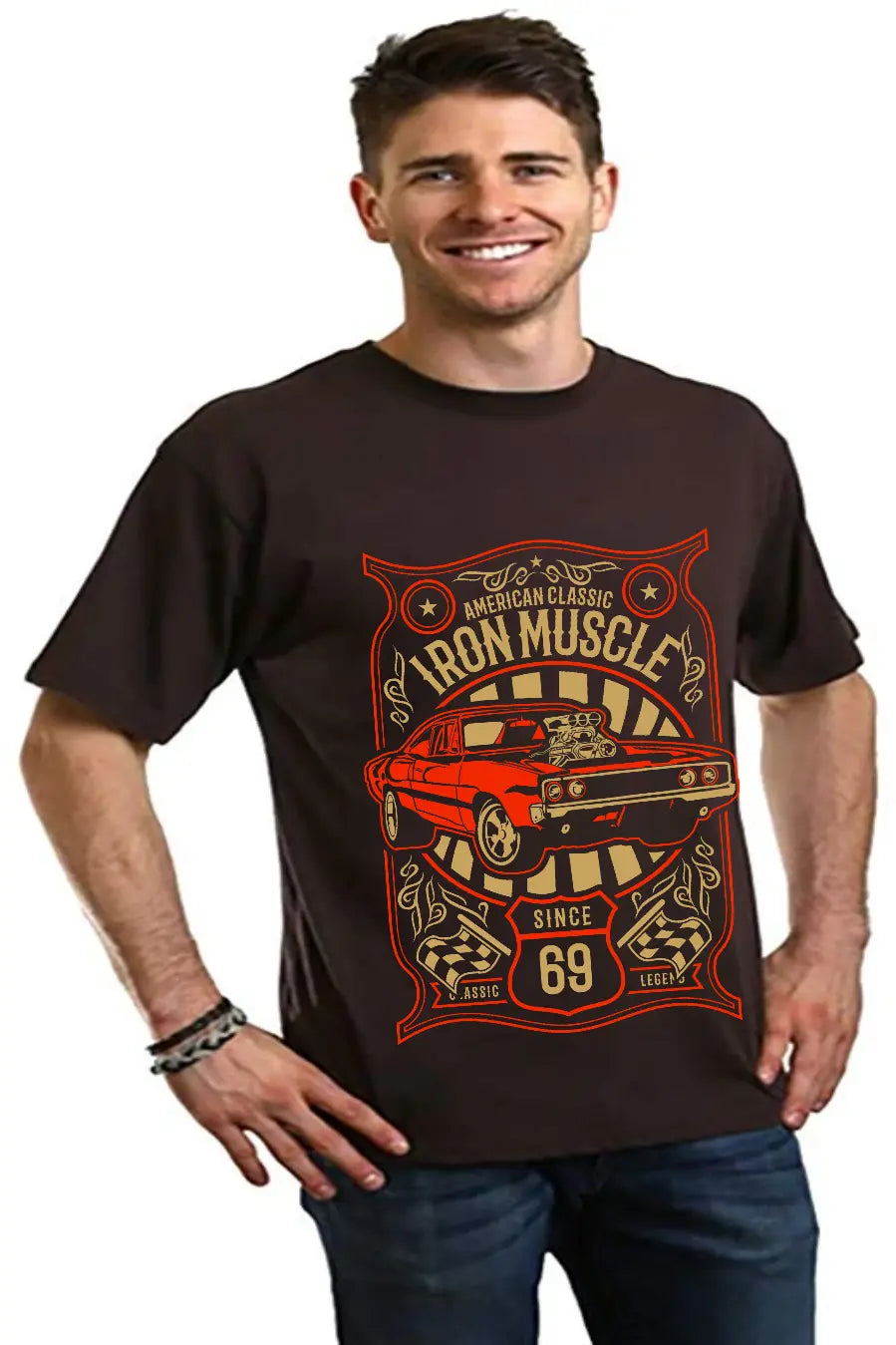 Iron Muscle Men's Bamboo Viscose/Organic Cotton Short Sleeve Graphic T-Shirt Spun Bamboo