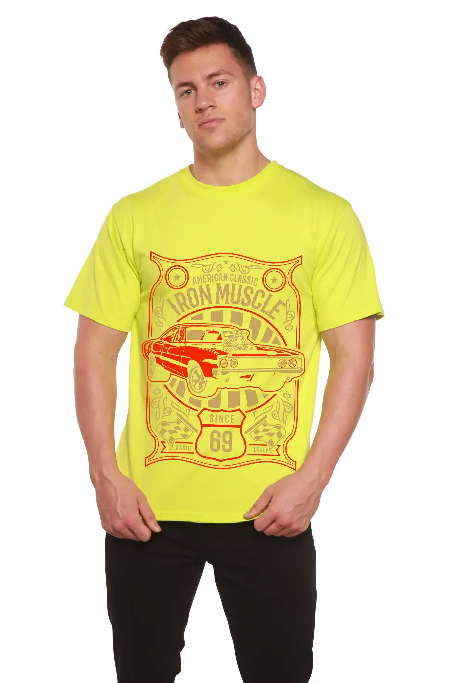 Iron Muscle Men's Bamboo Viscose/Organic Cotton Short Sleeve Graphic T-Shirt Spun Bamboo