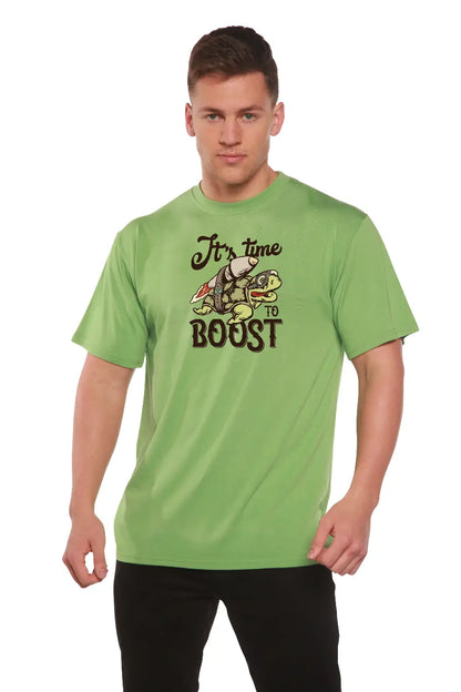 It`s time to BOOST Men's Bamboo Viscose/Organic Cotton Short Sleeve Graphic T-Shirt Spun Bamboo