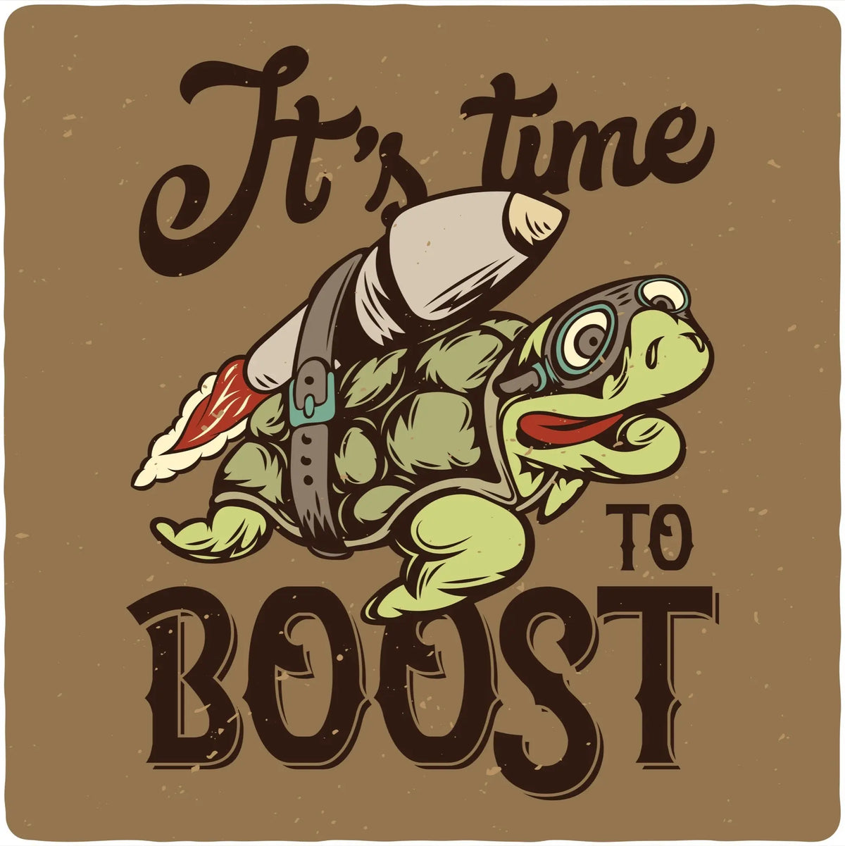 It`s time to BOOST Men's Bamboo Viscose/Organic Cotton Short Sleeve Graphic T-Shirt Spun Bamboo