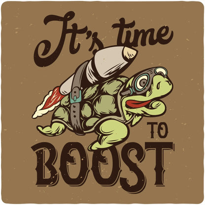 It`s time to BOOST Men's Bamboo Viscose/Organic Cotton Short Sleeve Graphic T-Shirt Spun Bamboo