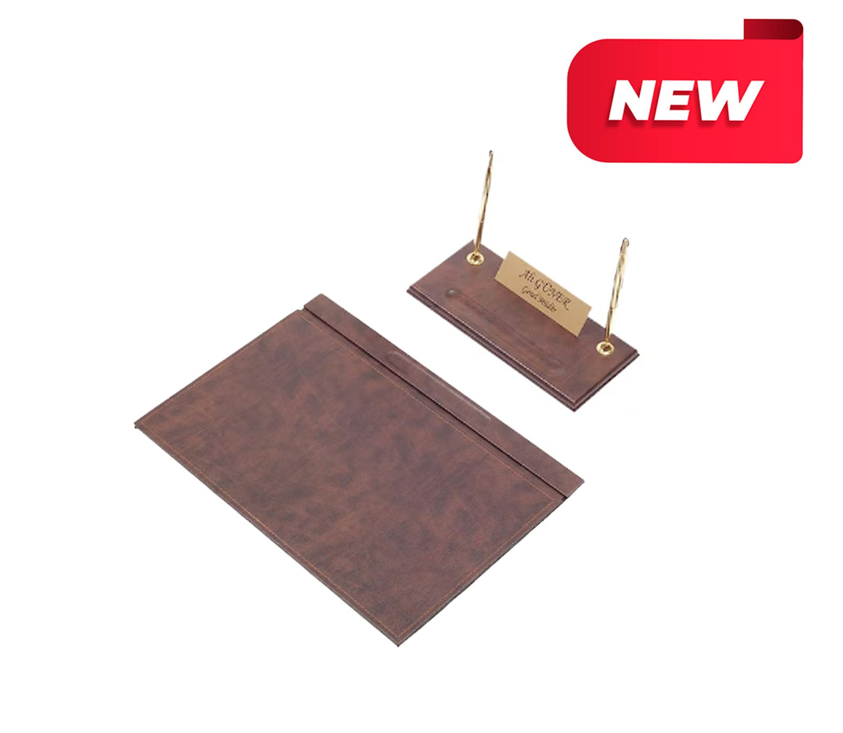 MOOG  Leather Desk Set - White- 2 PCS Moogdesk