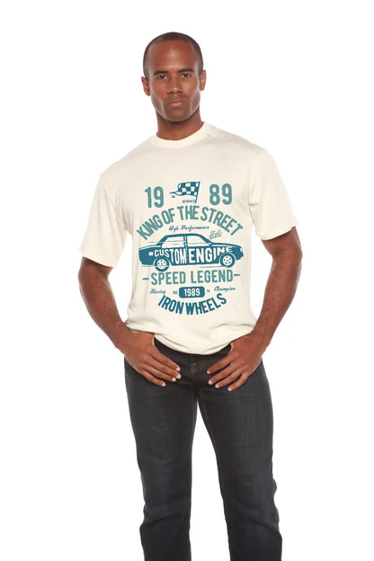 King Of The Street Men's Bamboo Viscose/Organic Cotton Short Sleeve Graphic T-Shirt Spun Bamboo