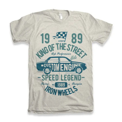 King Of The Street Men's Bamboo Viscose/Organic Cotton Short Sleeve Graphic T-Shirt Spun Bamboo
