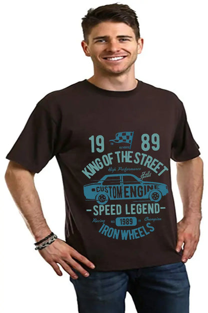 King Of The Street Men's Bamboo Viscose/Organic Cotton Short Sleeve Graphic T-Shirt Spun Bamboo