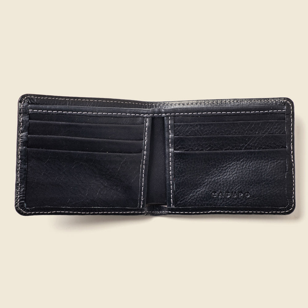 Large Billfold Wallet with RFID protection - Black CASUPO