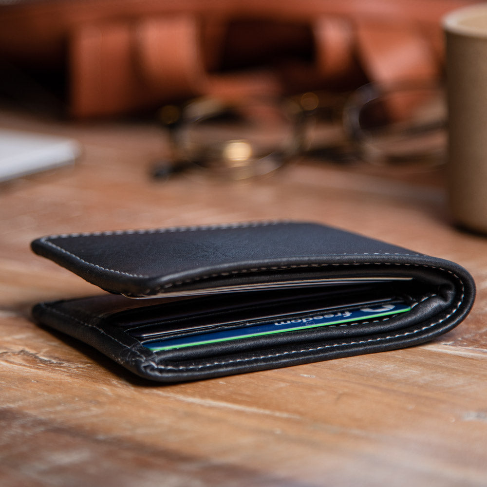 Large Billfold Wallet with RFID protection - Black CASUPO