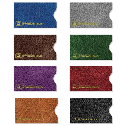 RFID Blocking Credit Card Sleeves - Leather Look 8 Pack ID Stronghold