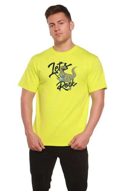 Lets Rock Men's Bamboo Viscose/Organic Cotton Short Sleeve Graphic T-Shirt Spun Bamboo