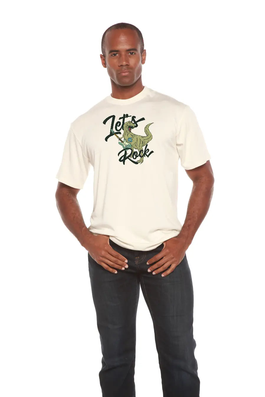 Lets Rock Men's Bamboo Viscose/Organic Cotton Short Sleeve Graphic T-Shirt Spun Bamboo