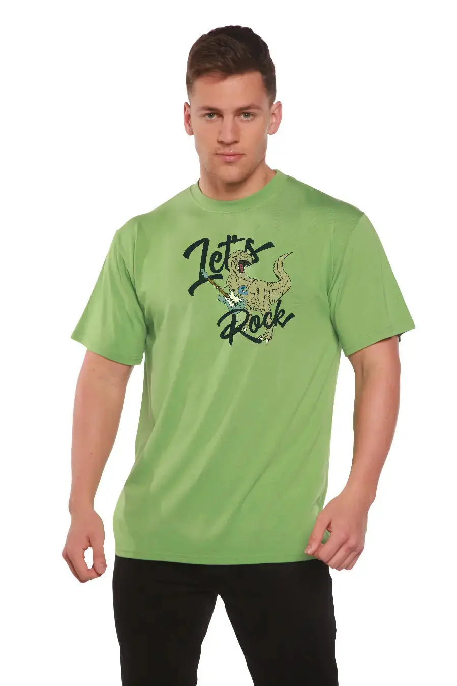 Lets Rock Men's Bamboo Viscose/Organic Cotton Short Sleeve Graphic T-Shirt Spun Bamboo