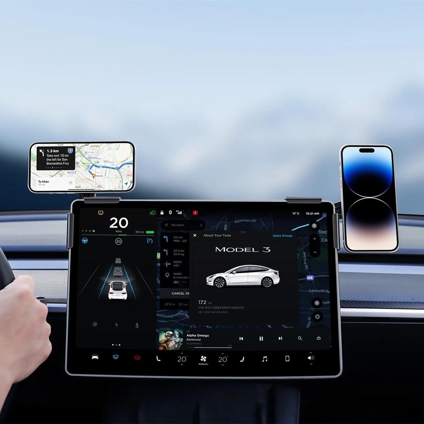 Magnetic Wireless Charging Phone Holder For Model 3 Highland/Y | TESERY Tesery Official Store