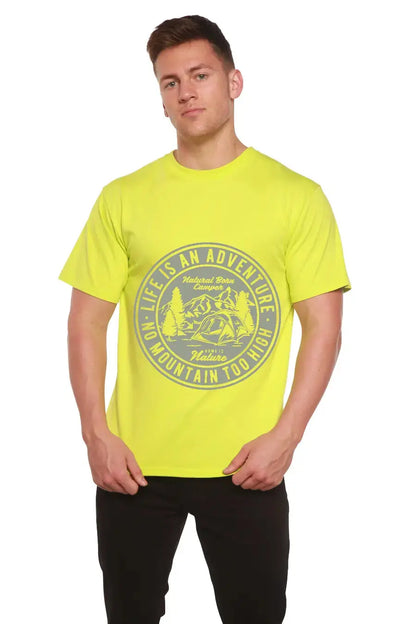 Life Is An Adventure Men's Bamboo Viscose/Organic Cotton Short Sleeve Graphic T-Shirt Spun Bamboo