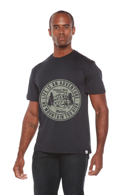 Life Is An Adventure Men's Bamboo Viscose/Organic Cotton Short Sleeve Graphic T-Shirt Spun Bamboo