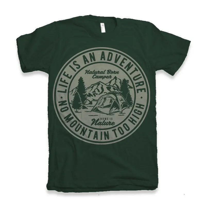 Life Is An Adventure Men's Bamboo Viscose/Organic Cotton Short Sleeve Graphic T-Shirt Spun Bamboo