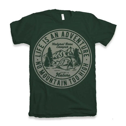 Life Is An Adventure Men's Bamboo Viscose/Organic Cotton Short Sleeve Graphic T-Shirt Spun Bamboo