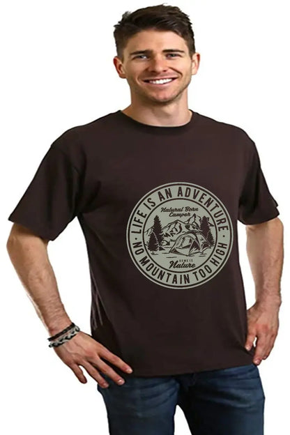 Life Is An Adventure Men's Bamboo Viscose/Organic Cotton Short Sleeve Graphic T-Shirt Spun Bamboo