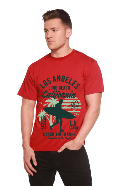 Los Angeles Men's Bamboo Viscose/Organic Cotton Short Sleeve Graphic T-Shirt Spun Bamboo