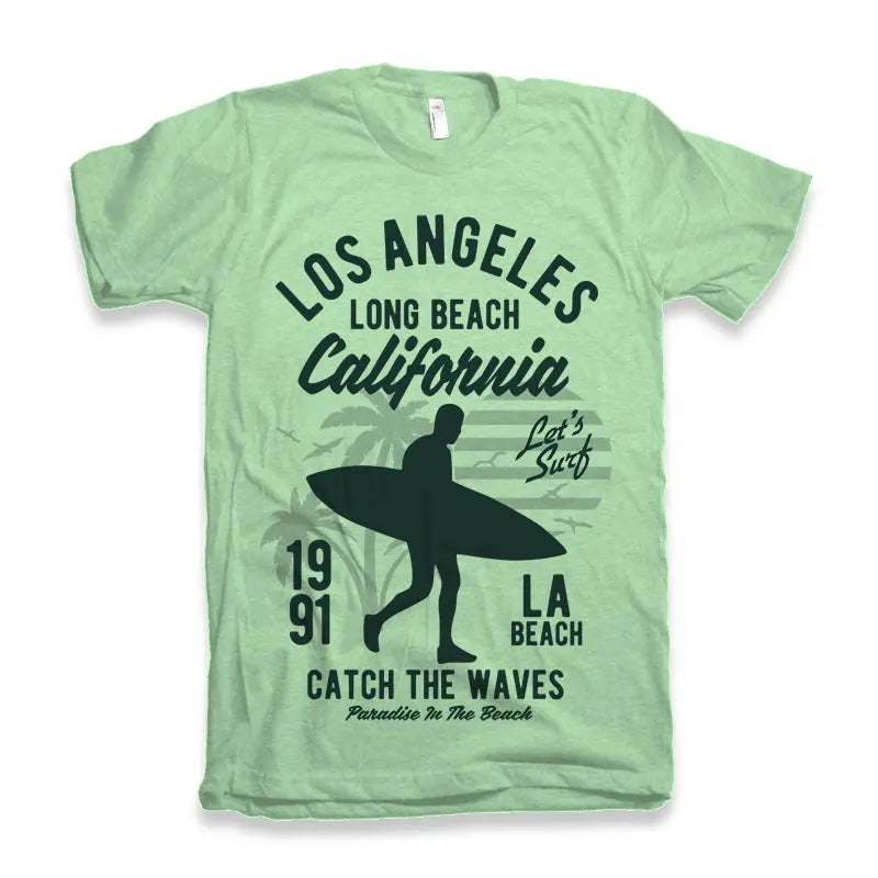 Los Angeles Men's Bamboo Viscose/Organic Cotton Short Sleeve Graphic T-Shirt Spun Bamboo