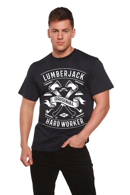 LumberJack Men's Bamboo Viscose/Organic Cotton Short Sleeve Graphic T-Shirt Spun Bamboo