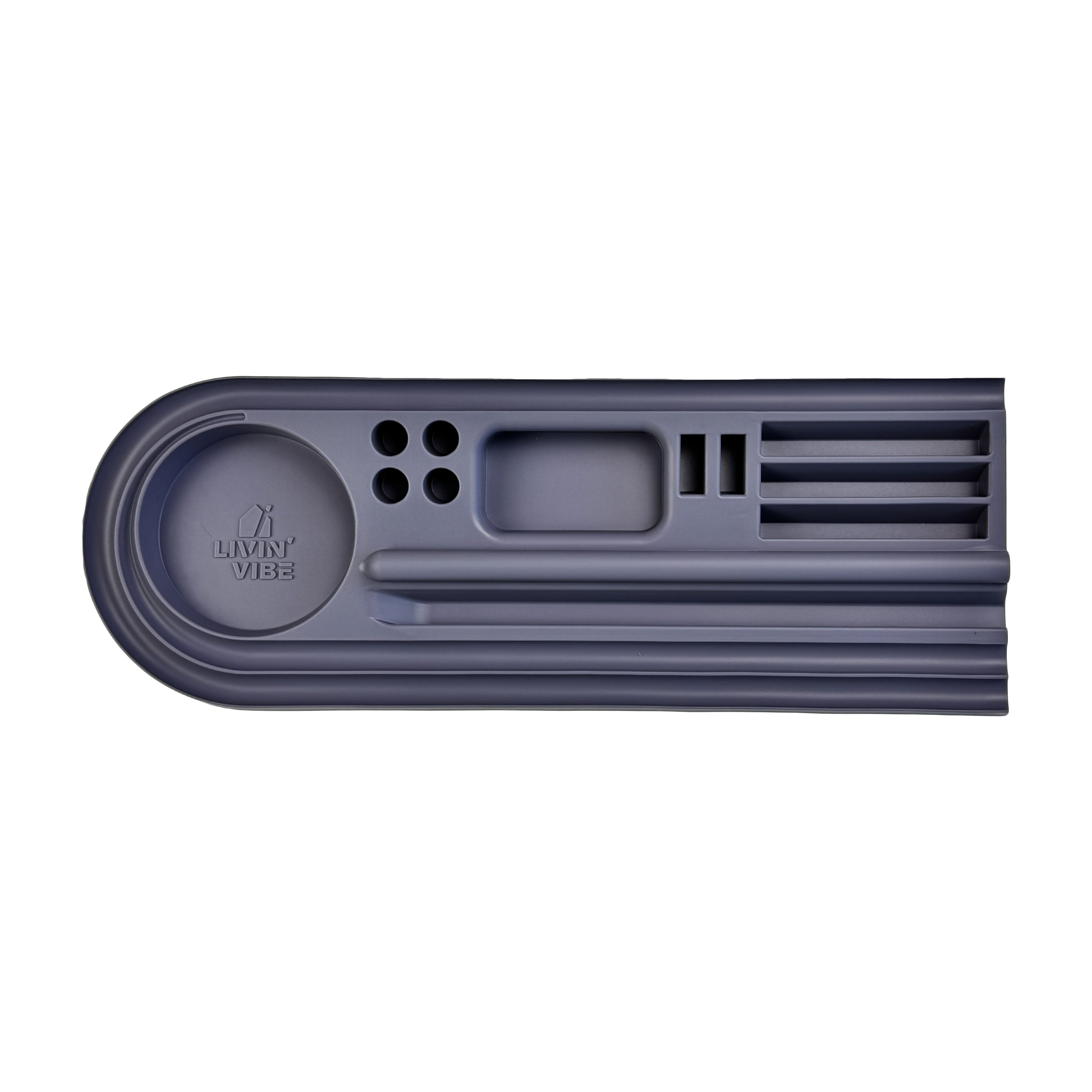 Silicone Desk Organizer Tray | Tech & Office Accessory Holder for iPhone, iPad, Mobile Phones, Tablets, Pens 15.25” × 5.5”
