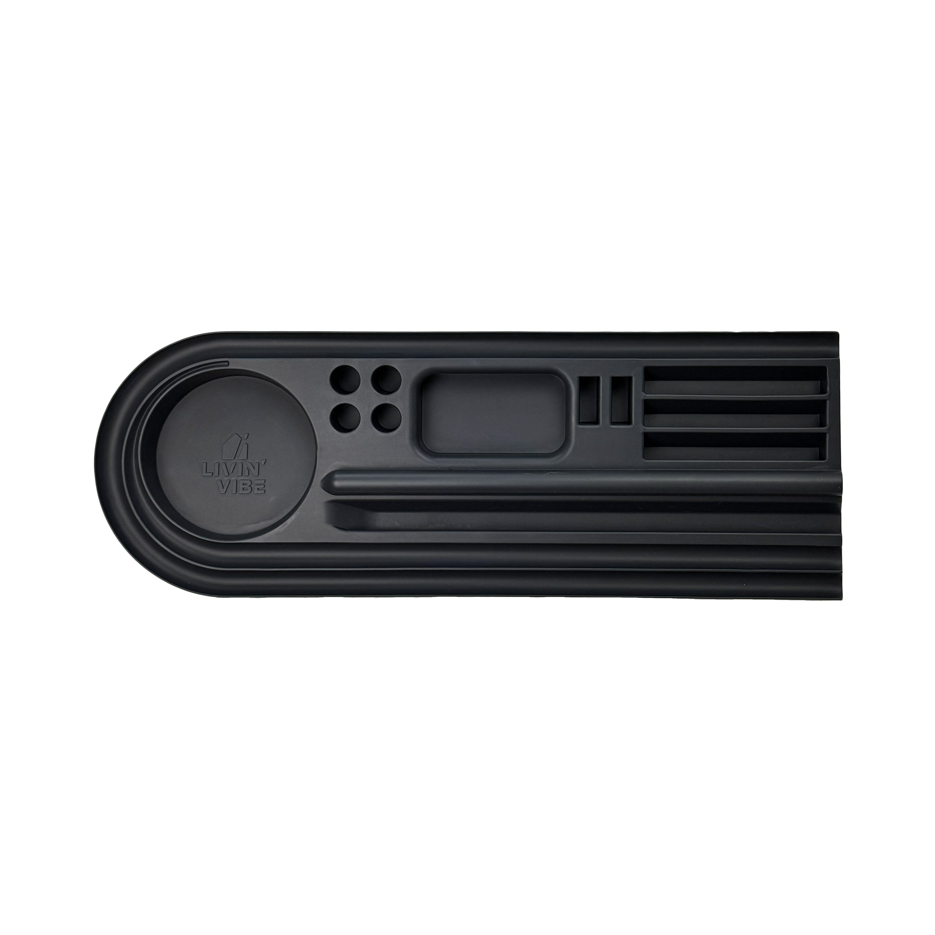 Silicone Desk Organizer Tray | Tech & Office Accessory Holder for iPhone, iPad, Mobile Phones, Tablets, Pens 15.25” × 5.5”