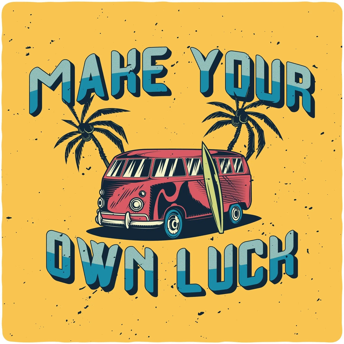 Make your own luck Men's Bamboo Viscose/Organic Cotton Short Sleeve Graphic T-Shirt Spun Bamboo