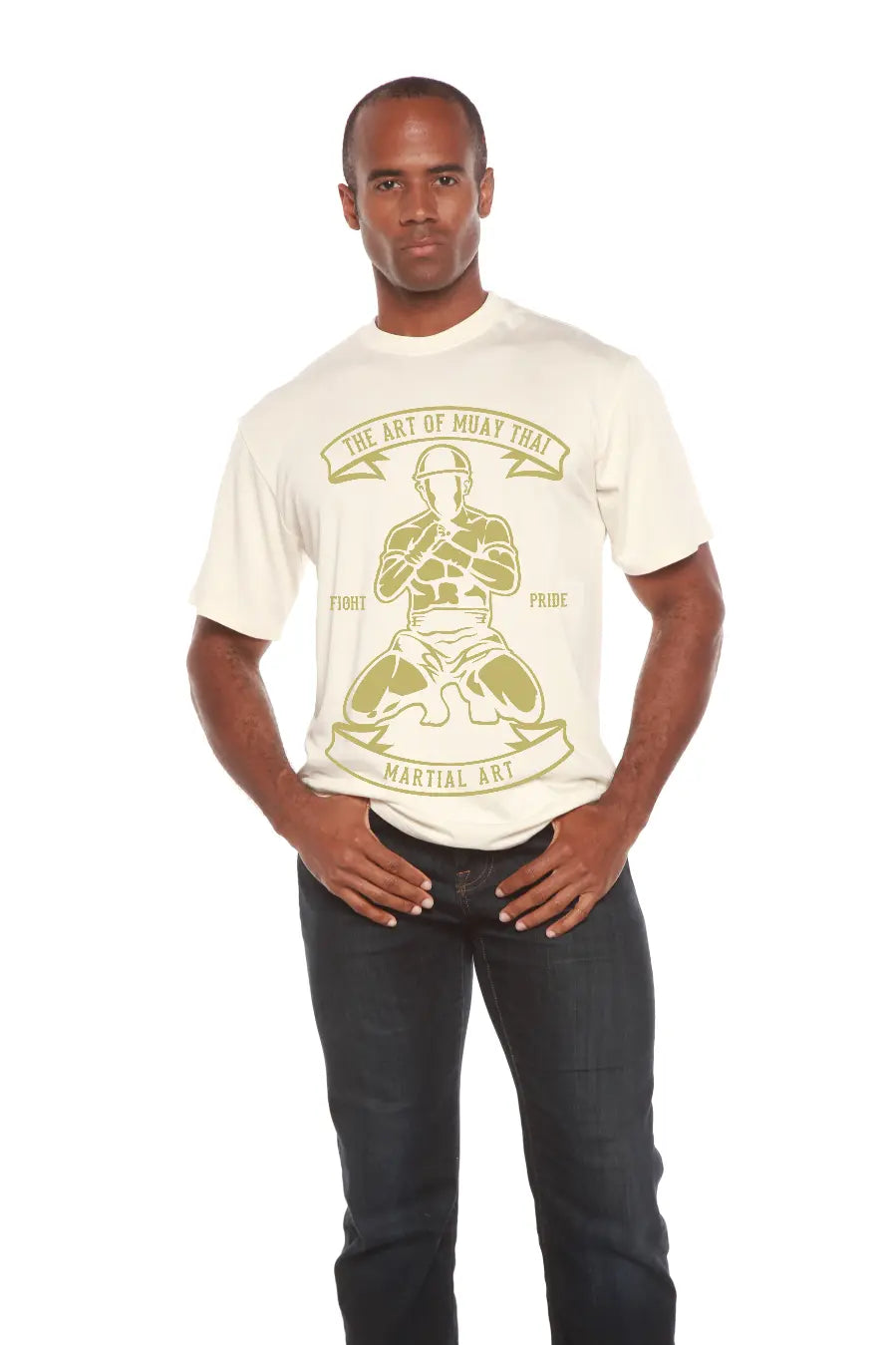 Martial Art Men's Bamboo Viscose/Organic Cotton Short Sleeve Graphic T-Shirt Spun Bamboo