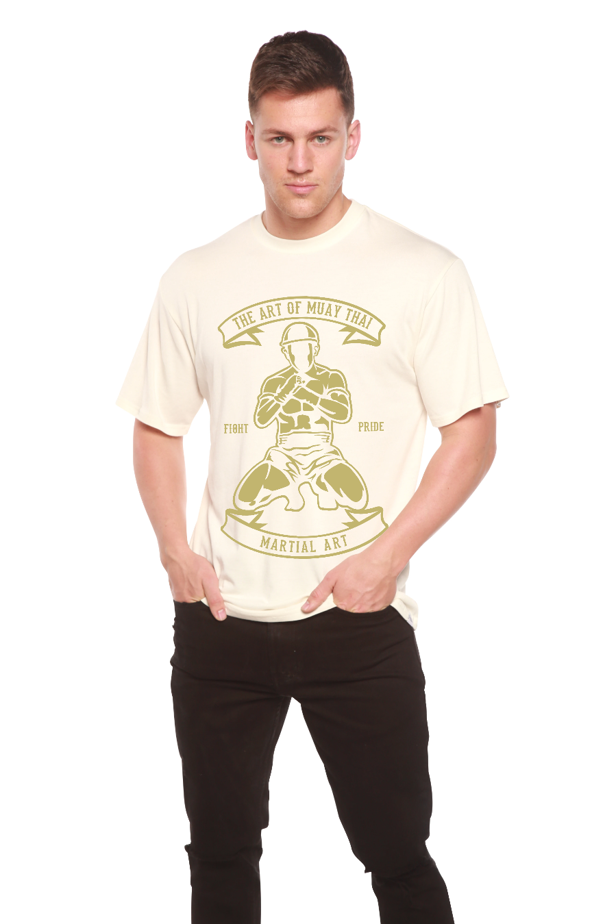 Martial Art Men's Bamboo Viscose/Organic Cotton Short Sleeve Graphic T-Shirt Spun Bamboo