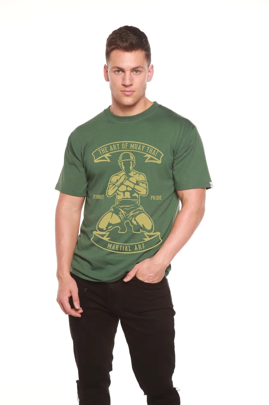 Martial Art Men's Bamboo Viscose/Organic Cotton Short Sleeve Graphic T-Shirt Spun Bamboo