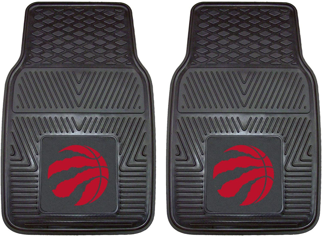 FANMATS 9422 Toronto Raptors 2-Piece Heavy Duty Vinyl Car Mat Set, Front Row Floor Mats, All Weather Protection, Universal Fit, Deep Resevoir Design Fielders Choice