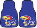University of Kansas Jayhawks Front Floor Mats, Carpet Car Set, 18x27 Inch, Nylon, Set of 2 Fielders Choice
