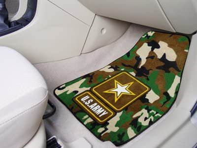 United States Army Military Front Floor Mats, Carpet Car Set, 18x27 Inch, Nylon, Set of 2 Fielders Choice