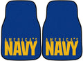 United States Navy Military Front Floor Mats, Carpet Car Set, 18x27 Inch, Nylon, Set of 2 Fielders Choice