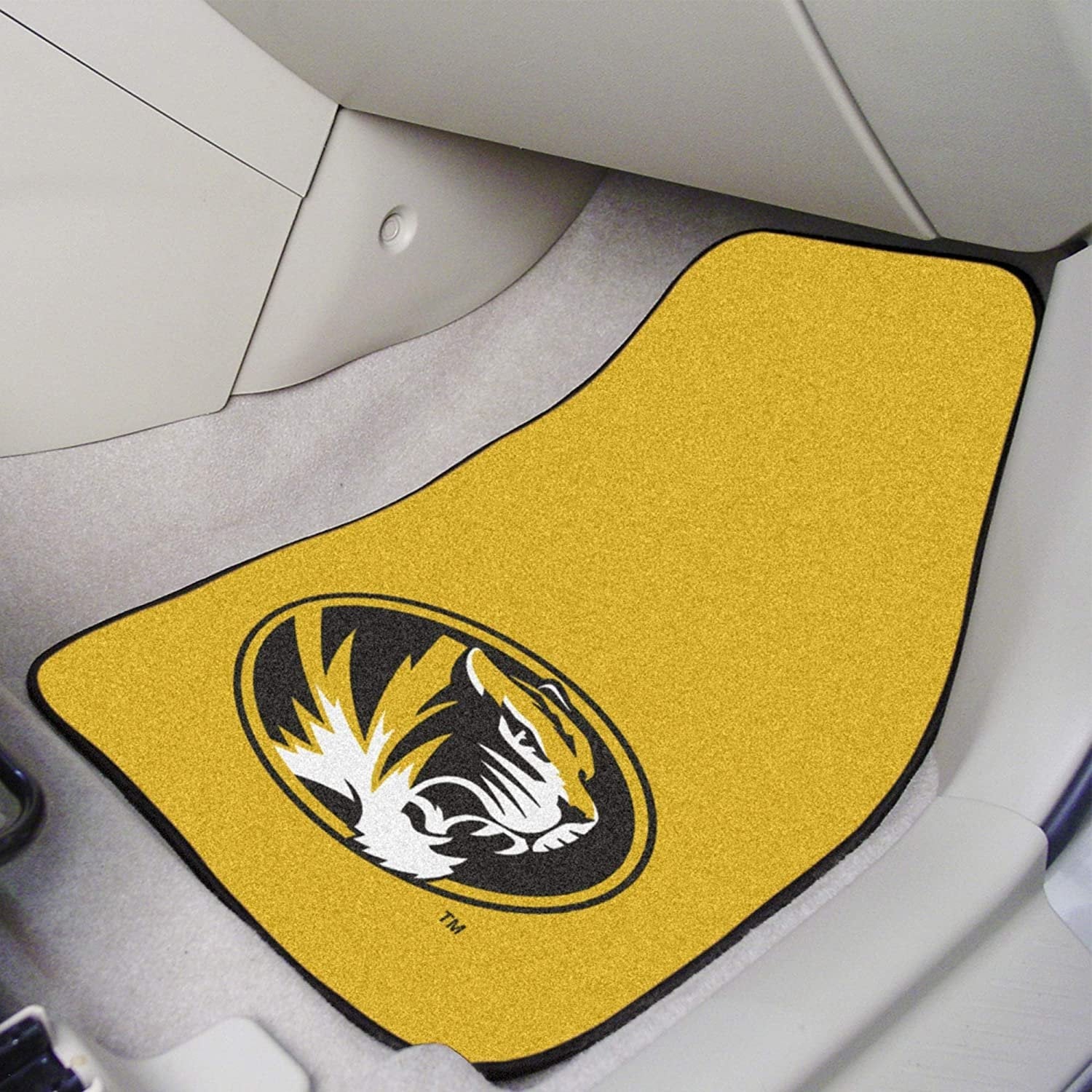 University of Missouri Tigers Front Floor Mats, Carpet Car Set, 18x27 Inch, Nylon, Set of 2 Fielders Choice
