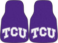 Texas Christian University Horned Frogs TCU Front Floor Mats, Carpet Car Set, 18x27 Inch, Nylon, Set of 2 Fielders Choice