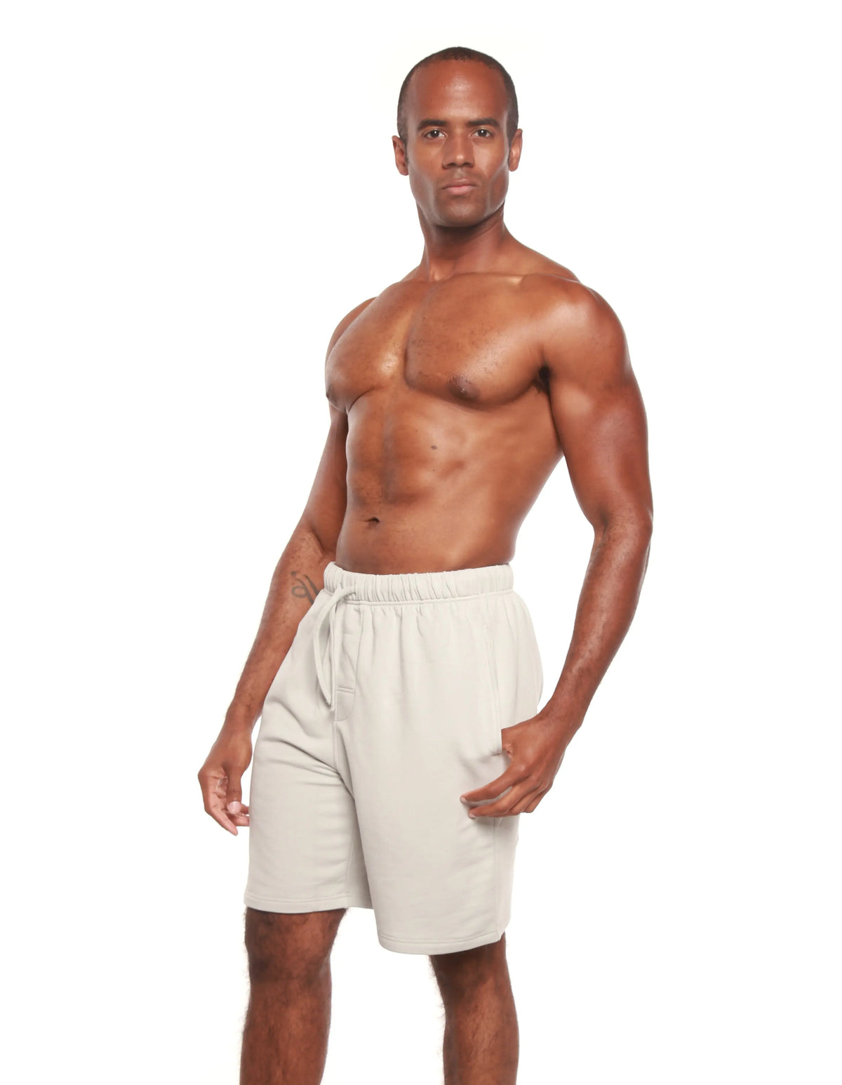Clearance Men's Bamboo Viscose Fleece Lounge Shorts Spun Bamboo