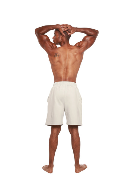 Clearance Men's Bamboo Viscose Fleece Lounge Shorts Spun Bamboo