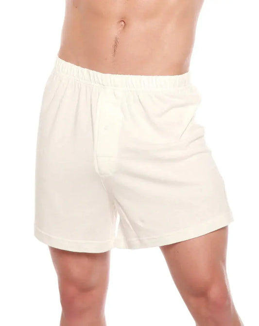 Men's Bamboo Viscose/Cotton Boxer Style Underwear Cream Color - 3-pack Spun Bamboo
