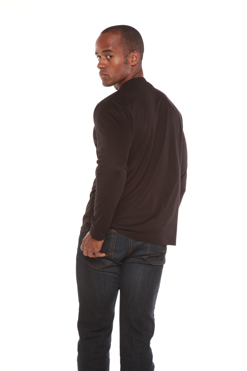 Men's Bamboo Viscose/Organic Cotton Long Sleeve T-Shirt Spun Bamboo